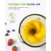 imageSHARDOR 1200W Blender for Shakes and Smoothies Countertop Blender and Personal Blender Combo 52oz Glass Jar 22oz Travel Cup 3 Adjustable Speed for Frozen Fruit Drinks Smoothies Sauces Silver