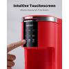 imageSHARDOR 3 in 1 Coffee Maker K Cup Coffee Maker Compatible with Ground Coffee ampamp Teas Single Serve Coffee Machine 614oz Brew Sizes 40oz Detachable Water Reservoir Descale Settings Red