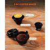 imageSHARDOR 3 in 1 Single Serve Coffee Machine K Cup Coffee Maker Compatible with Ground Coffee ampamp Teas 6 to 14oz Brew Sizes 40oz Removable Water Tank Descale Settings White