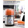 imageSHARDOR 35Cup Food Processor Vegetable Chopper for Chopping Pureeing Mixing Shredding and Slicing 350 Watts with 2 Speeds Plus Pulse Silver