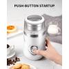 imageSHARDOR Adjustable Coffee Grinder Electric Super Silent Electric Coffee Bean Grinder with TimeMemory Adjustment and MultiFunctional Stainless Steel Cup for Spices Herbs and Nuts Grinding GrayWhite