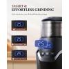 imageSHARDOR Adjustable Coffee Grinder Electric Super Silent Electric Coffee Bean Grinder with TimeMemory Adjustment and MultiFunctional Stainless Steel Cup for Spices Herbs and Nuts Grinding GrayDark black