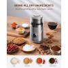 imageSHARDOR Adjustable Coffee Grinder Electric Super Silent Electric Coffee Bean Grinder with TimeMemory Adjustment and MultiFunctional Stainless Steel Cup for Spices Herbs and Nuts Grinding GraySilver