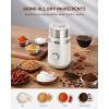 imageSHARDOR Adjustable Coffee Grinder Electric Super Silent Electric Coffee Bean Grinder with TimeMemory Adjustment and MultiFunctional Stainless Steel Cup for Spices Herbs and Nuts Grinding GrayCream