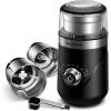 imageSHARDOR Adjustable Coffee Grinder Electric Super Silent Electric Coffee Bean Grinder with TimeMemory Adjustment and MultiFunctional Stainless Steel Cup for Spices Herbs and Nuts Grinding GrayBlack