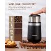 imageSHARDOR Adjustable Coffee Grinder Electric Super Silent Electric Coffee Bean Grinder with TimeMemory Adjustment and MultiFunctional Stainless Steel Cup for Spices Herbs and Nuts Grinding GrayGray