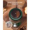imageSHARDOR Adjustable Coffee Grinder Electric Super Silent Electric Coffee Bean Grinder with TimeMemory Adjustment and MultiFunctional Stainless Steel Cup for Spices Herbs and Nuts Grinding GrayGreen