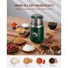 imageSHARDOR Adjustable Coffee Grinder Electric Super Silent Electric Coffee Bean Grinder with TimeMemory Adjustment and MultiFunctional Stainless Steel Cup for Spices Herbs and Nuts Grinding GrayGreen