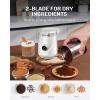 imageSHARDOR Adjustable Coffee Grinder Electric Super Silent Electric Coffee Bean Grinder with TimeMemory Adjustment and MultiFunctional Stainless Steel Cup for Spices Herbs and Nuts Grinding GrayWhite
