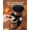 imageSHARDOR Burr Coffee Bean Grinder Electric Adjustable Burr Mill with 16 Precise Grind Setting for 214 Cup SilverGlossy Black
