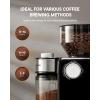 imageSHARDOR Burr Coffee Bean Grinder Electric Adjustable Burr Mill with 16 Precise Grind Setting for 214 Cup SilverGlossy Black