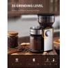 imageSHARDOR Burr Coffee Bean Grinder Electric Adjustable Burr Mill with 16 Precise Grind Setting for 214 Cup SilverSilver