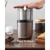 imageSHARDOR Coffee Grinder Electric HerbWet Grinder for Spices and Seeds with 2 Removable Stainless Steel Bowls Silver2 bowls