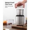 imageSHARDOR Coffee Grinder Electric HerbWet Grinder for Spices and Seeds with 2 Removable Stainless Steel Bowls Silver2 bowls