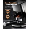 imageSHARDOR Conical Burr Coffee Grinder Electric Espresso Coffee Bean Grinder with Precision Electronic Timer Adjustable Burr Mill with 51 Precise Settings for Home Use Stainless Steel Container