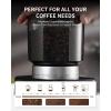 imageSHARDOR Conical Burr Espresso Coffee Grinder Electric with Precision Timer 20 Touchscreen Adjustable Burr Mill with 51 Precise Settings for Home Use Antistatic Stainless Steel