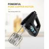 imageSHARDOR Hand Mixer Electric 6 Speed ampamp Turbo Mixer Electric Handheld SnapOn Storage Case5 Stainless Steel Accessories for Whipping Mixing Cookies Brownie Cakes Dough Batters BlueBlack