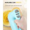 imageSHARDOR Hand Mixer Electric 6 Speed ampamp Turbo Mixer Electric Handheld SnapOn Storage Case5 Stainless Steel Accessories for Whipping Mixing Cookies Brownie Cakes Dough Batters BlueBlue