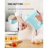 imageSHARDOR Hand Mixer Electric 6 Speed ampamp Turbo Mixer Electric Handheld SnapOn Storage Case5 Stainless Steel Accessories for Whipping Mixing Cookies Brownie Cakes Dough Batters BlueBlue