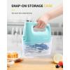imageSHARDOR Hand Mixer Electric 6 Speed ampamp Turbo Mixer Electric Handheld SnapOn Storage Case5 Stainless Steel Accessories for Whipping Mixing Cookies Brownie Cakes Dough Batters BlueBlue