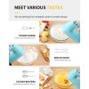 imageSHARDOR Hand Mixer Electric 6 Speed ampamp Turbo Mixer Electric Handheld SnapOn Storage Case5 Stainless Steel Accessories for Whipping Mixing Cookies Brownie Cakes Dough Batters BlueBlue