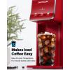 imageSHARDOR Hot ampamp Iced Coffee Maker K Cup Coffee Maker Compatible with Ground Coffee Single Serve Coffee Machine with Bold Setting Reusable Filter Travel Mug Friendly Compact Design Red