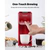imageSHARDOR Hot ampamp Iced Coffee Maker K Cup Coffee Maker Compatible with Ground Coffee Single Serve Coffee Machine with Bold Setting Reusable Filter Travel Mug Friendly Compact Design Red