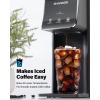 imageSHARDOR Hot ampamp Iced Coffee Maker K Cup Coffee Maker Compatible with Ground Coffee Single Serve Coffee Machine with Bold Setting Reusable Filter Travel Mug Friendly Compact Design Grey