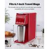 imageSHARDOR Hot ampamp Iced Coffee Maker K Cup Coffee Maker Compatible with Ground Coffee Single Serve Coffee Machine with Bold Setting Reusable Filter Travel Mug Friendly Compact Design Red