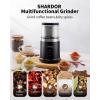 imageSHARDOR One Touch Coffee Grinder Electric Spice Herb For Coffee Bean Spices and Seeds with 1 Removable Stainless Steel Bowl Dry Grinder SilverBlack