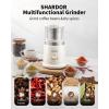 imageSHARDOR One Touch Coffee Grinder Electric Spice Herb For Coffee Bean Spices and Seeds with 1 Removable Stainless Steel Bowl Dry Grinder SilverWhite