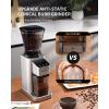 imageSHARDOR Professional Conical Burr Coffee Grinder Coffee Bean Grinder with 48 Grind Settings for Espresso Drip ampamp French Press Upgraded AntiStatic Technology Precision Timer BlackSilver