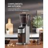 imageSHARDOR Professional Conical Burr Coffee Grinder Coffee Bean Grinder with 48 Grind Settings for Espresso Drip ampamp French Press Upgraded AntiStatic Technology Precision Timer BlackSilver