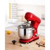 imageSHARDOR Stand Mixer 6Speed with Pulse TiltHead Food Mixer Kitchen Electric Mixer with Dough Hook Wire Whip ampamp Beater 48 QT Stainless Steel Bowl Splash Guard RED