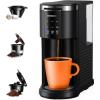 imageSHARDOR 3 in 1 Coffee Maker K Cup Coffee Maker Compatible with Ground Coffee ampamp Teas Single Serve Coffee Machine 614oz Brew Sizes 40oz Detachable Water Reservoir Descale Settings Black