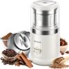 imageSHARDOR One Touch Coffee Grinder Electric Spice Herb For Coffee Bean Spices and Seeds with 1 Removable Stainless Steel Bowl Dry Grinder SilverWhite