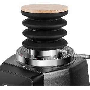 imageSHARDOR Single Dose Hopper  Silicone Bellow with Wooden Lid for Coffee Grinder Cleaning and Single Dosing