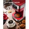 imageSHARDOR 10Cup Programmable Coffee Maker Regular amp Strong Brew Drip Coffee Machine for Home and Office Auto Shut Off Permanent Filter redRed