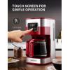 imageSHARDOR 10Cup Programmable Coffee Maker Regular amp Strong Brew Drip Coffee Machine for Home and Office Auto Shut Off Permanent Filter redRed