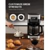 imageSHARDOR 10Cup Programmable Coffee Maker Regular amp Strong Brew Drip Coffee Machine for Home and Office Auto Shut Off Permanent Filter redsilver