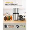 imageSHARDOR Electric Coffee Grinder Herb Blade Grinder Spices Grinder with 2 Removable Stainless Steel Bowls Silver2 BOWL