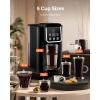 imageSHARDOR Single Serve Coffee Maker Hot and Iced Coffee Machine for K Cup Pods amp Ground Coffee 6 to 14 oz Brew Sizes 50 oz Removable Water Tank Bold Brew Setting BlueMatt Black