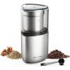 imageSHARDOR Electric Coffee Grinder Herb Blade Grinder Spices Grinder with 2 Removable Stainless Steel Bowls Silver1 BOWL