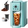 imageSHARDOR Single Serve Coffee Maker Hot and Iced Coffee Machine for K Cup Pods amp Ground Coffee 6 to 14 oz Brew Sizes 50 oz Removable Water Tank Bold Brew Setting BlueB