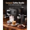 imageSHARDOR Espresso Machine with Grinder Bundle  Separate Conical Burr Coffee Grinder with 48 Adjustable Grind Settings 20Bar Espresso Machine with Steam Wand for Home Barista