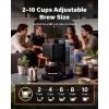 imageSHARDOR 10Cup Coffee Maker Programmable Drip Coffee Machine with 210 Cup Setting Adjustable KeepWarm Control Removable 50oz Water Tank Brew Strength Control amp Brew Pause Black