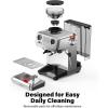 imageSHARDOR 20 Bar Espresso Machine with Builtin Grinder and Professional Steam Wand 52mm Portafilter 45 Precise Grind Settings Stainless Steel AllinOne Coffee Maker for Home Use