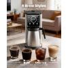 imageSHARDOR Programmable 5 Cup Drip Coffee Maker Single Serve Hot amp Iced Coffee Machine for K Cup amp Grounds 95oz Removable Reservoir 624oz Brew Size Strong Brew Stainless Steel Thermal Carafe Black