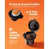 imageSHARDOR Programmable 5 Cup Drip Coffee Maker Single Serve Hot amp Iced Coffee Machine for K Cup amp Grounds 95oz Removable Reservoir 624oz Brew Size Strong Brew Stainless Steel Thermal Carafe Black