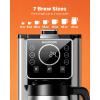 imageSHARDOR Programmable 5 Cup Drip Coffee Maker Single Serve Hot amp Iced Coffee Machine for K Cup amp Grounds 95oz Removable Reservoir 624oz Brew Size Strong Brew Stainless Steel Thermal Carafe Black